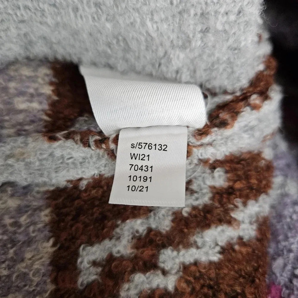 Lou & Grey LOFT Tunic Sweater Gray Fair Isle Long Sleeve Pullover - Picture 8 of 8